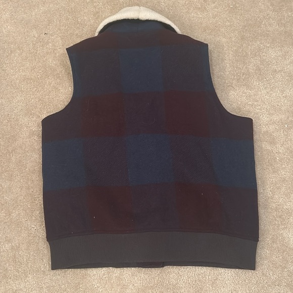 NWT! Woolrich Women's Giant Buffalo Wool Vest Purple/Blue Medium - Picture 5 of 5